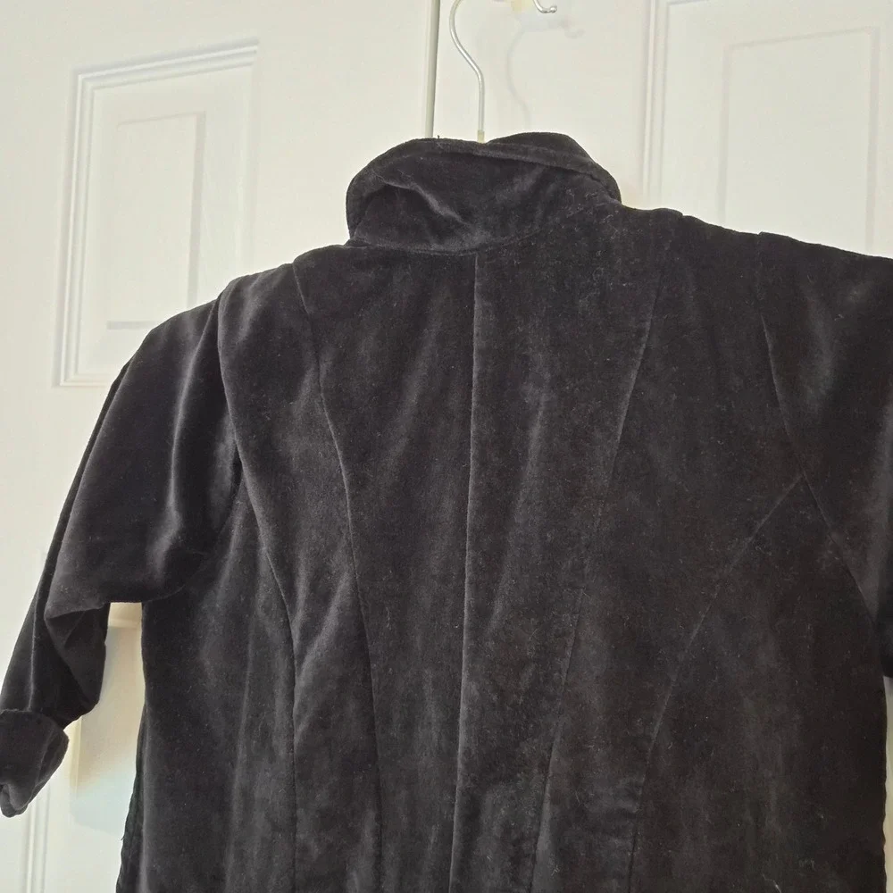 April‎ Cornell Kids Black Velvet Victorian Jacket Coat Cornelloki Size 4 Gothic